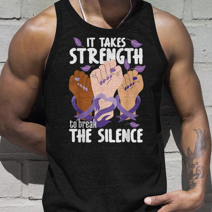 Domestic Violence Awareness Break The Silence Tank Top Gifts for Him
