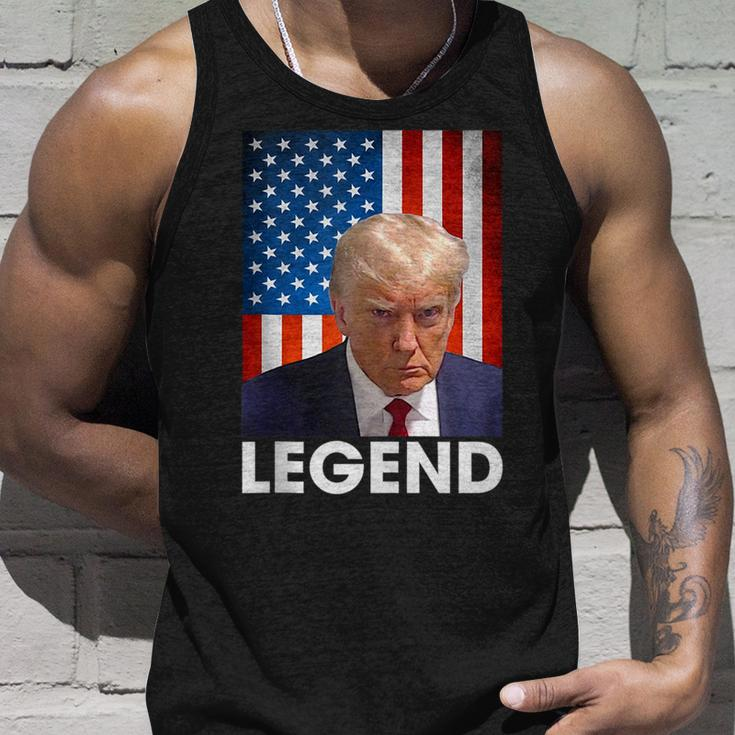 Donald Trump 2024 Shot President Legend American Flag Tank Top Gifts for Him