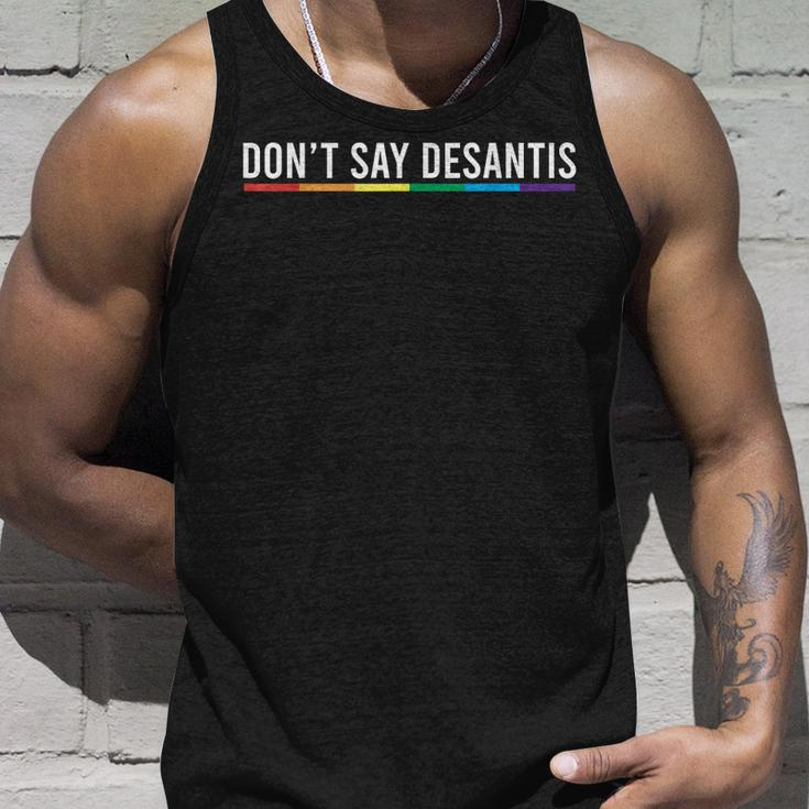 Dont Say Desantis Florida Say Gay Lgbtq Pride Anti Desantis Tank Top Gifts for Him