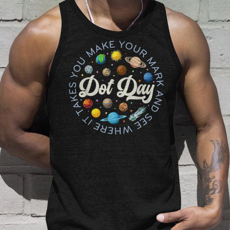 Dot Day Planets Space Make Your Mark See Where It Takes You Tank Top Gifts for Him