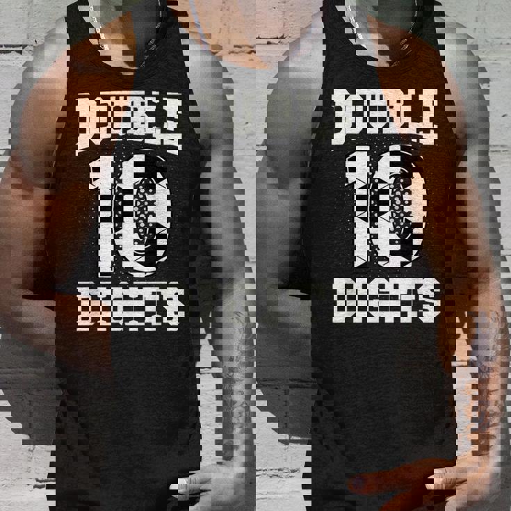 Double Digits Birthday Decorations Boy 10 Soccer 10Th Bday Tank Top Gifts for Him