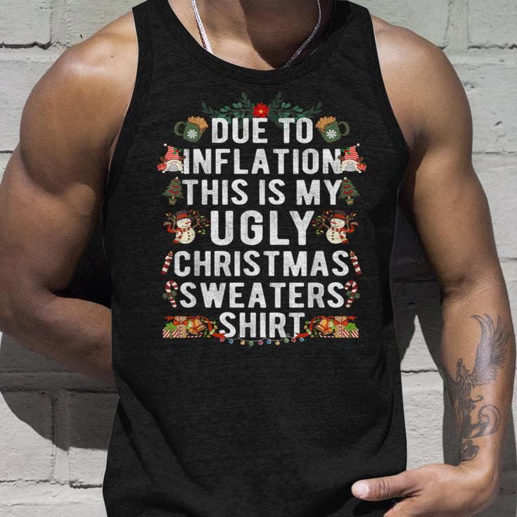 Due To Inflation Ugly Christmas Sweaters Xmas Tank Top Gifts for Him