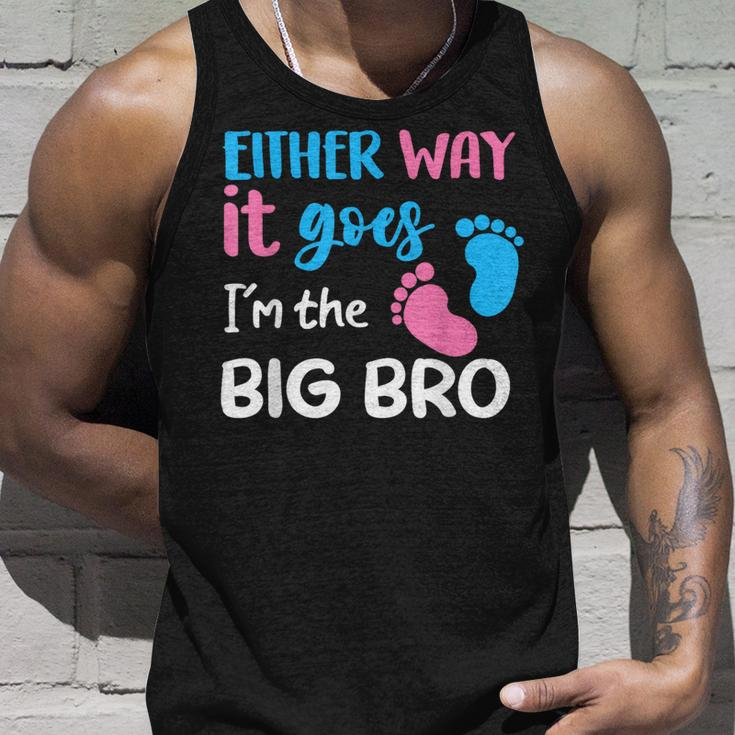 Either Way It Goes I'm The Big Bro Gender Reveal Brother Tank Top Gifts for Him