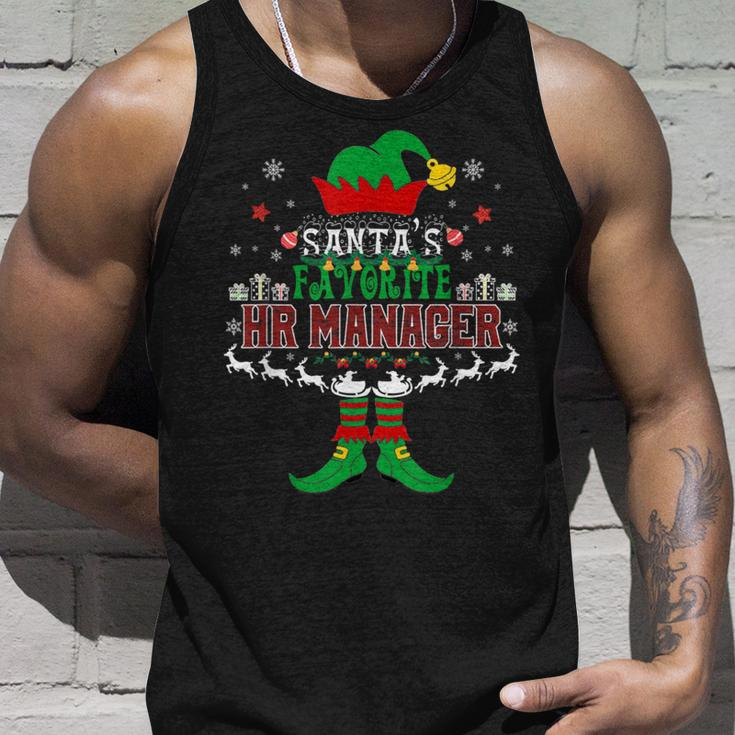 Elf Xmas Santa's Favorite Hr Manager Ugly Sweater Christmas Tank Top Gifts for Him