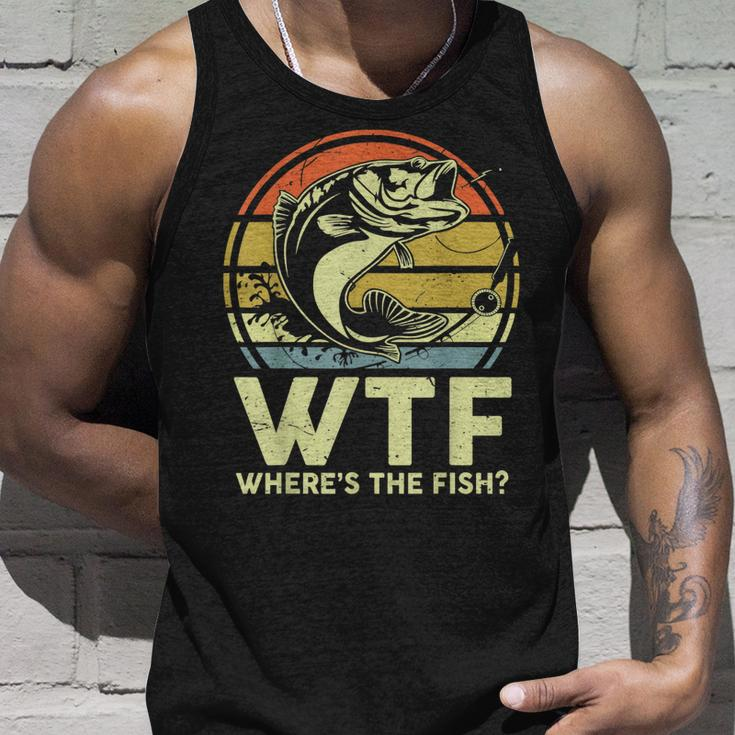 Father Day Fishing Wtf Wheres The Fish Vintage Fishing Tank Top Gifts for Him