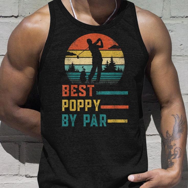 Fathers Day Best Poppy By Par Golf Gifts For Dad Grandpa Unisex Tank Top Gifts for Him