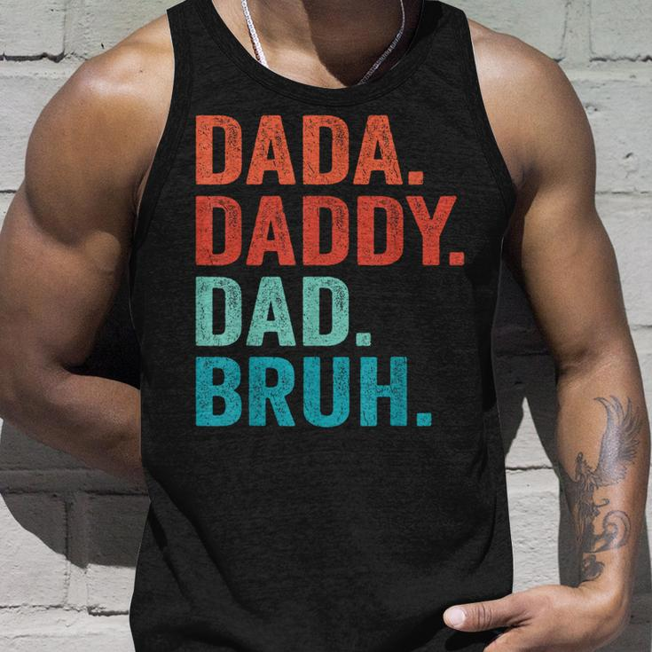 Fathers Day Dad Dada Daddy Bruh Vintage Father Funny Unisex Tank Top Gifts for Him