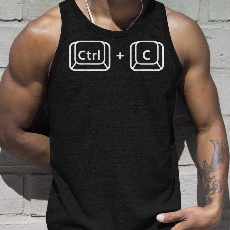 Fathers Day Gift Ctrl C & Ctrl V Dad & Baby Matching New Dad Unisex Tank Top Gifts for Him