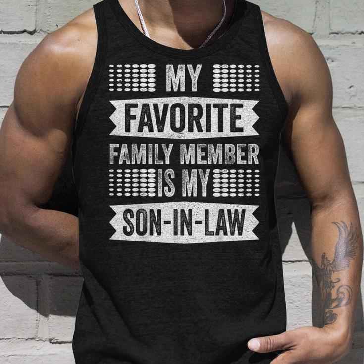 My Favorite Member Is My Son In Law Humor Retro Tank Top Gifts for Him