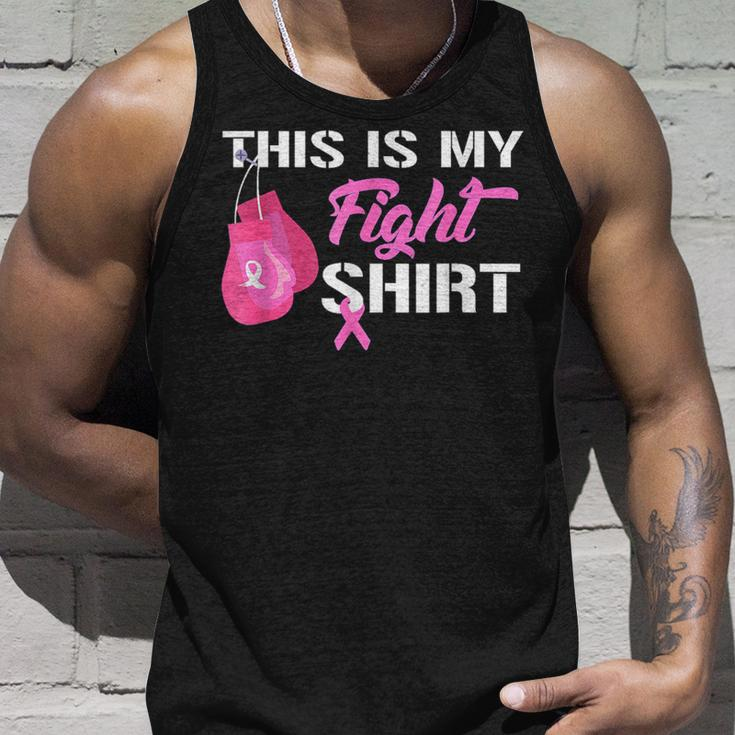 This Is My Fight Breast Cancer Fighter Pink Boxing Glove Tank Top Gifts for Him