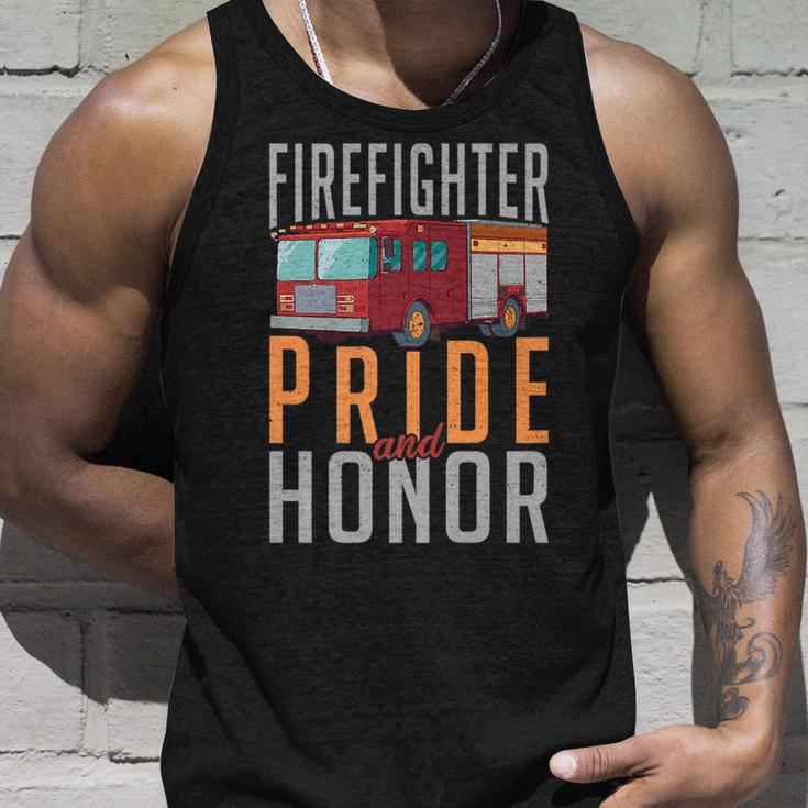 Firefighter Pride And Honor Fire Rescue Fireman Unisex Tank Top Gifts for Him