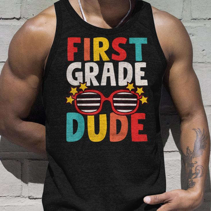 First 1St Grade Dude First Day Of School Student Kids Boys Unisex Tank Top Gifts for Him