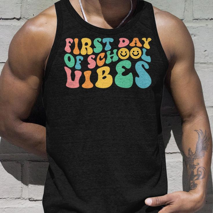 First Day Of School Vibes Teachers Students Unisex Tank Top Gifts for Him