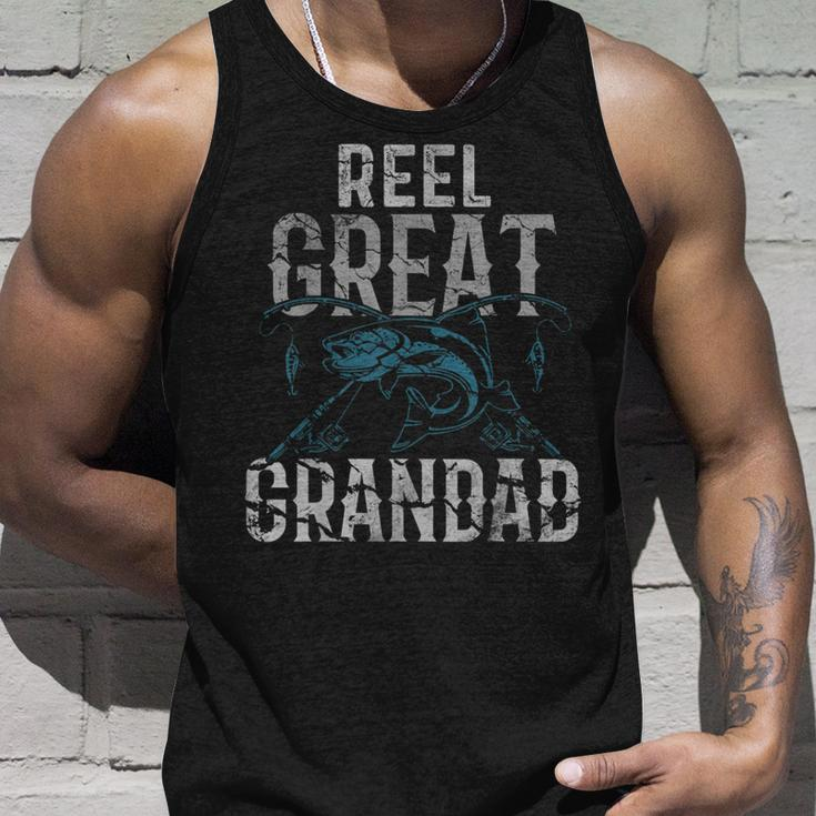 Fishermen Reel Great Grandad Fishing Fathers Day Unisex Tank Top Gifts for Him