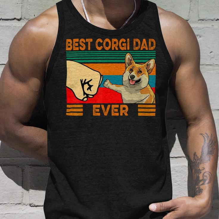 Fist Bump Best Corgi Dad Ever Unisex Tank Top Gifts for Him