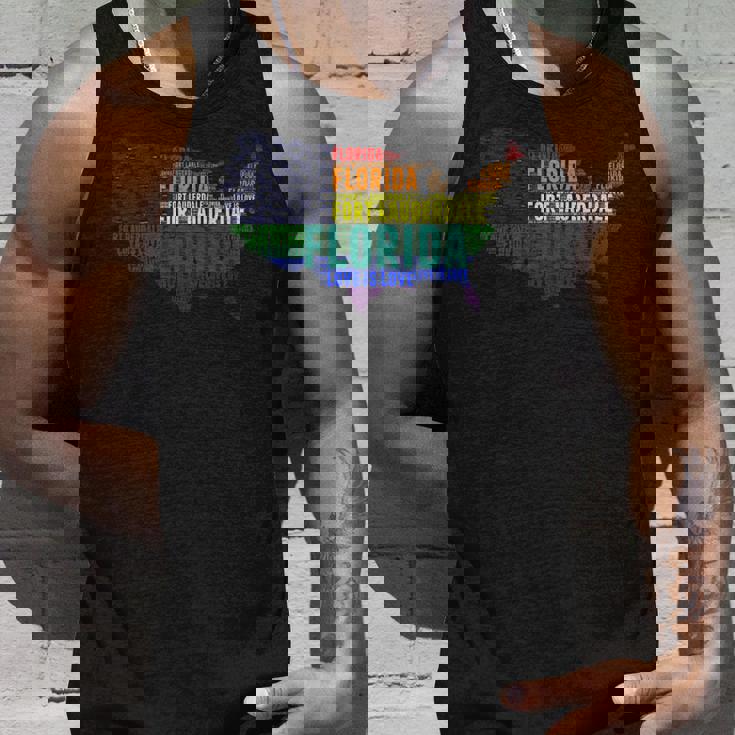 Florida Fort Lauderdale Love Wins Equality Lgbtq Pride Unisex Tank Top Gifts for Him