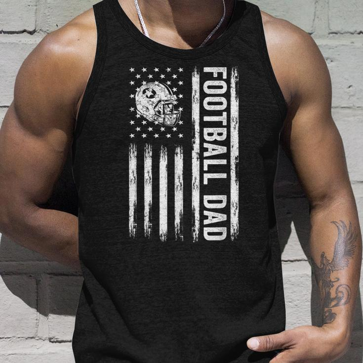 Football Dad American Flag Proud Dad Of Ballers Fathers Day Tank Top Gifts for Him