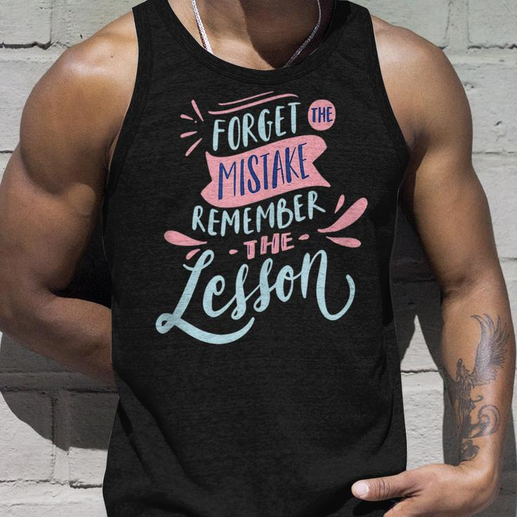 Forget The Mistake Remember The Lesson Unisex Tank Top Gifts for Him