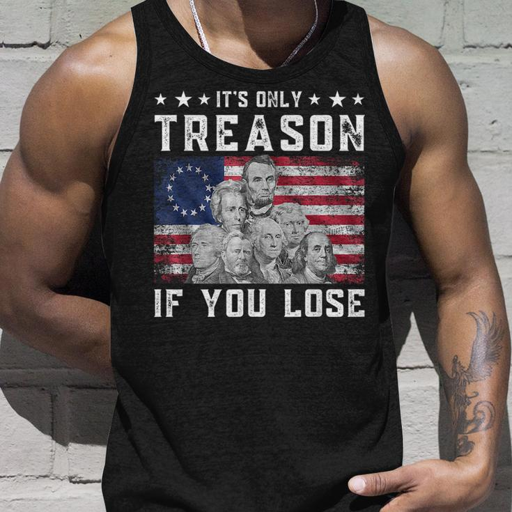 Founding Fathers Its Only Treason If You Lose 4Th Of July Unisex Tank Top Gifts for Him