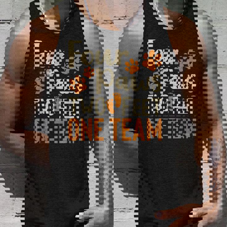 Four Paws Two Feet One Team Dog Trainer Training Tank Top Gifts for Him