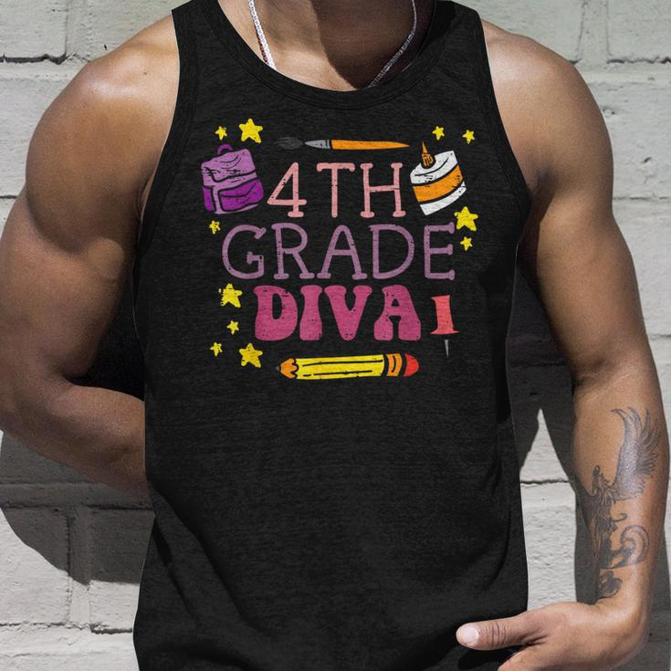 Fourth 4Th Grade Diva Cute First Day Of School Girls Kids Unisex Tank Top Gifts for Him