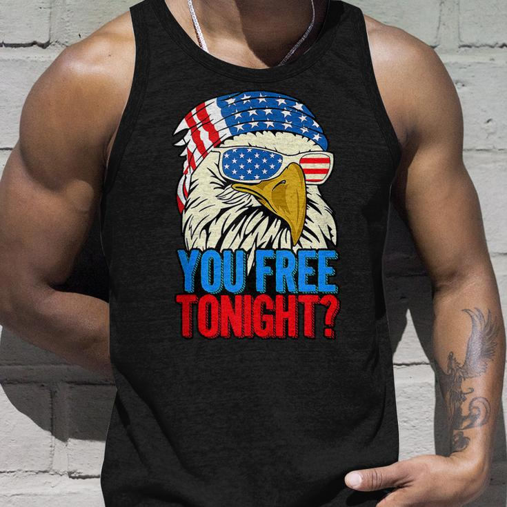 You Free Tonight Bald Eagle Mullet 4Th Of July Us Flag Retro Tank Top Gifts for Him