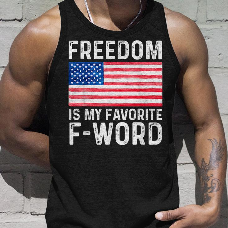 Freedom Favorite F Word America Libertarian Conservative Usa Usa Tank Top Gifts for Him