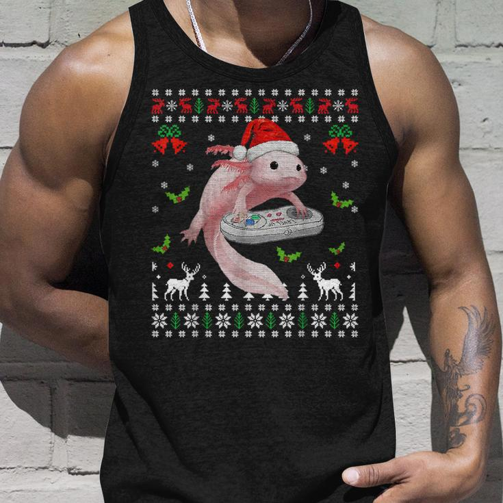 Fun Axolotl Gamer Axolotl Lover Ugly Christmas Sweater Tank Top Gifts for Him