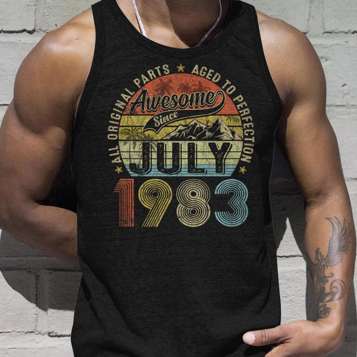Funny 40 Year Old July 1983 Vintage Retro 40Th Birthday Gift Unisex Tank Top Gifts for Him