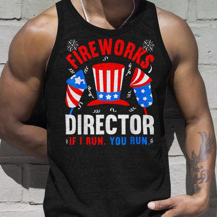 Funny 4Th Of July Shirts Fireworks Director If I Run You Run22 Unisex Tank Top Gifts for Him