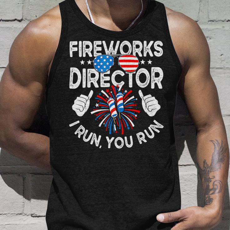 Funny 4Th Of July Shirts Fireworks Director If I Run You Run4 6 Unisex Tank Top Gifts for Him