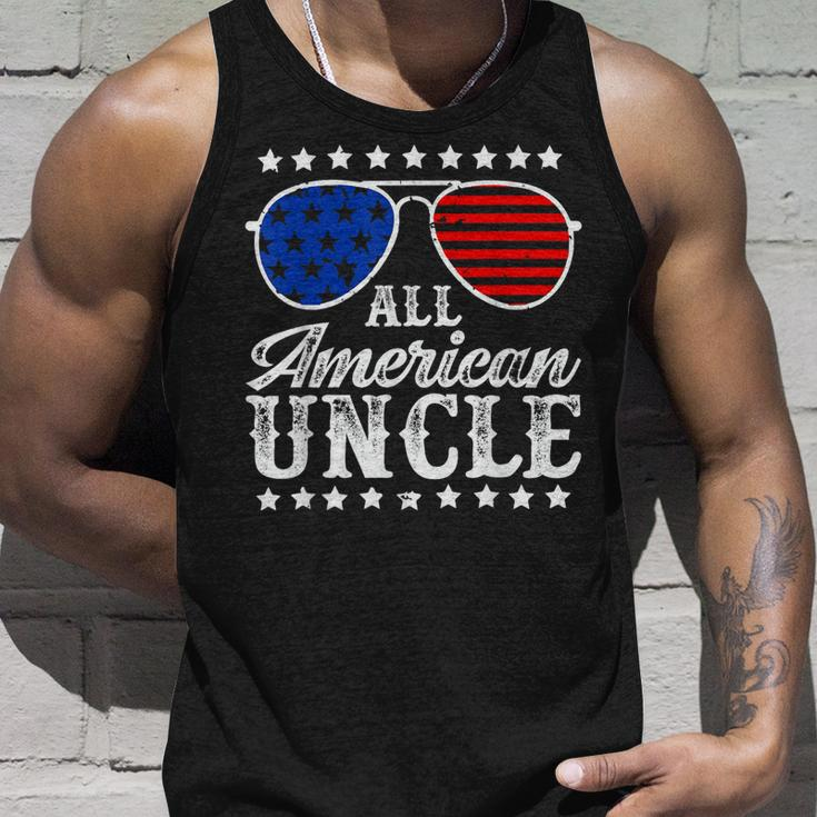 Funny All American Uncle Sunglasses Usa 4Th Of July Unisex Tank Top Gifts for Him