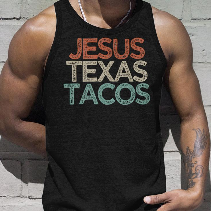 Funny Best Friend Gift Jesus Texas Tacos Gift For Women Unisex Tank Top Gifts for Him