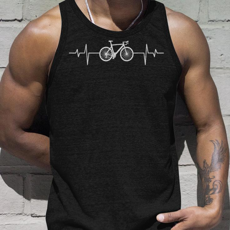 Funny Bicycle Heartbeat Cycling Bicycle Cool Biker Unisex Tank Top Gifts for Him