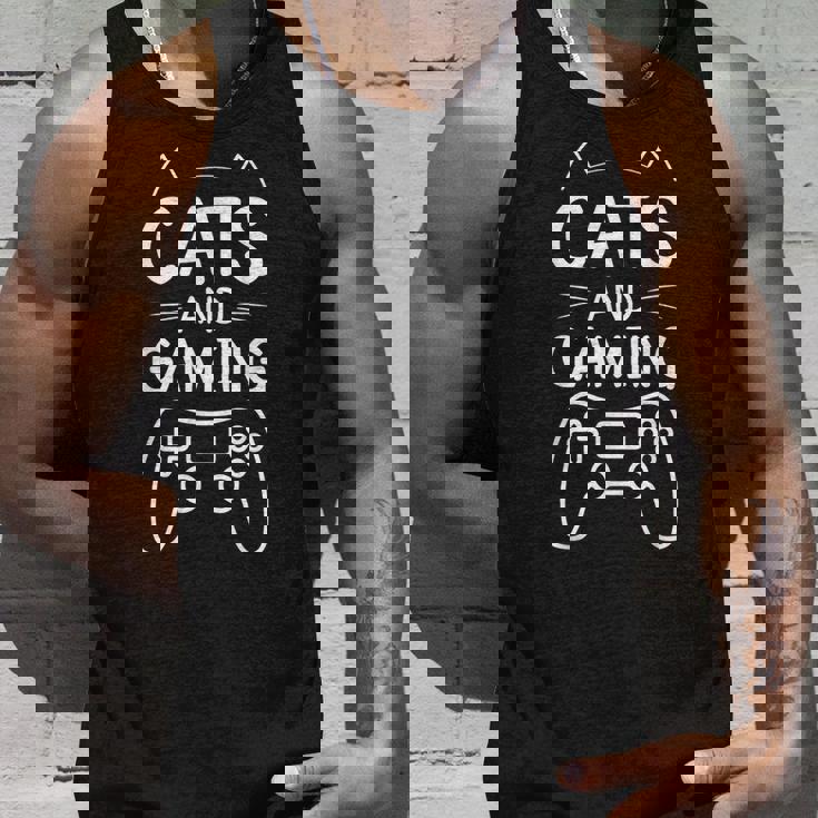 Funny Cat & Gaming Lover Novelty Kitten Gamer Unisex Tank Top Gifts for Him Funny Cat & Gaming Lover Novelty Kitten Gamer Unisex Tank Top Gifts for Him