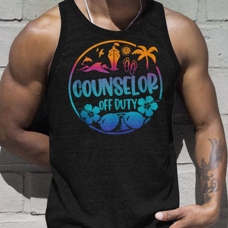 Funny Cruise Summer Last Day Of School Counselor Off Duty Unisex Tank Top Gifts for Him
