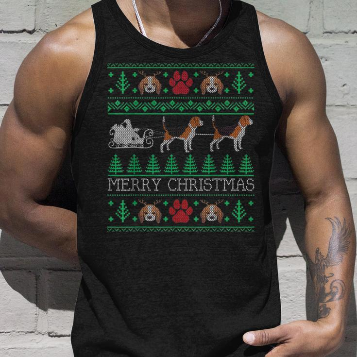 Dog Beagle Ugly Christmas Sweaters Tank Top Gifts for Him