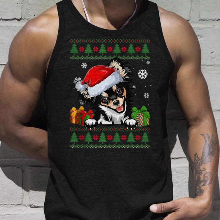 Dog Lovers Chihuahua Santa Hat Ugly Christmas Sweater Tank Top Gifts for Him
