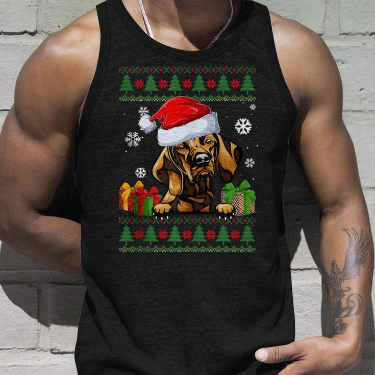 Dog Lovers Vizsla Santa Hat Ugly Christmas Sweater Tank Top Gifts for Him