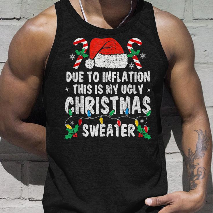 Due To Inflation Ugly Christmas Sweaters Holiday Party Tank Top Gifts for Him