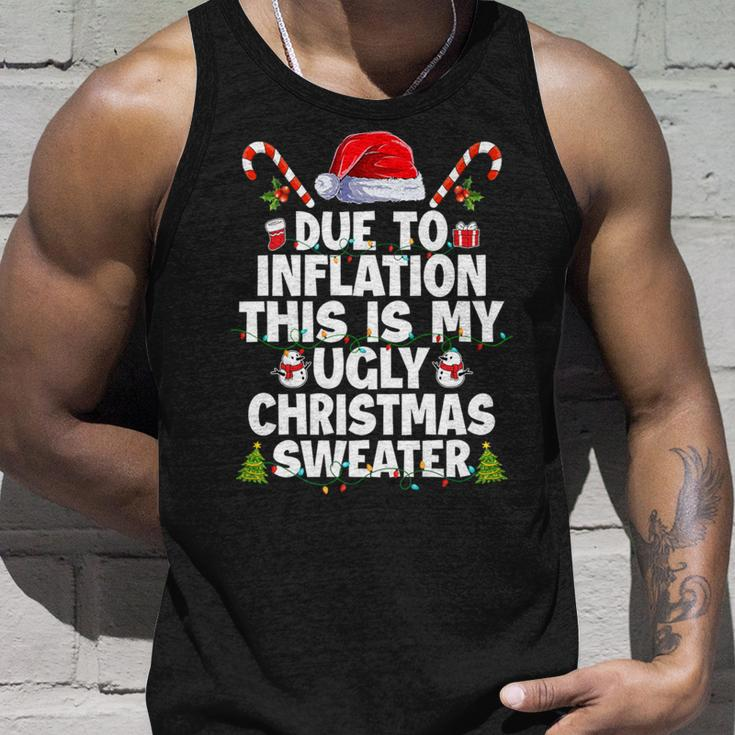 Family Due To Inflation Ugly Christmas Sweaters Tank Top Gifts for Him