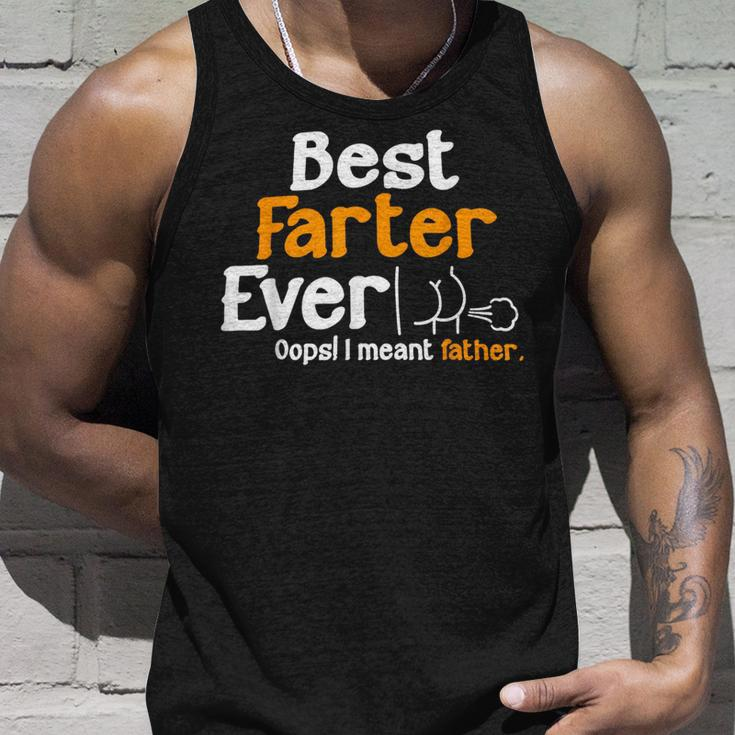 Funny Fathers Day Dad Best Farter Ever I Mean Father Unisex Tank Top Gifts for Him