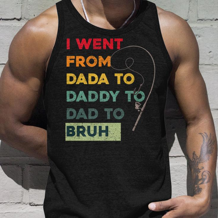 Funny Fishing Fathers Day From From Dada Daddy Dad Bruh Unisex Tank Top Gifts for Him