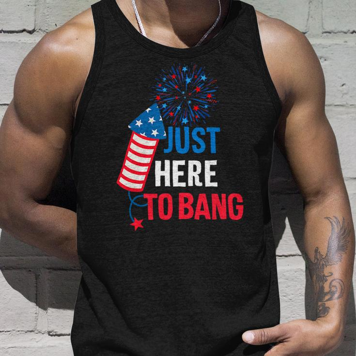 Funny Fourth Of July 4Th Of July Im Just Here To Bang 9 Unisex Tank Top Gifts for Him
