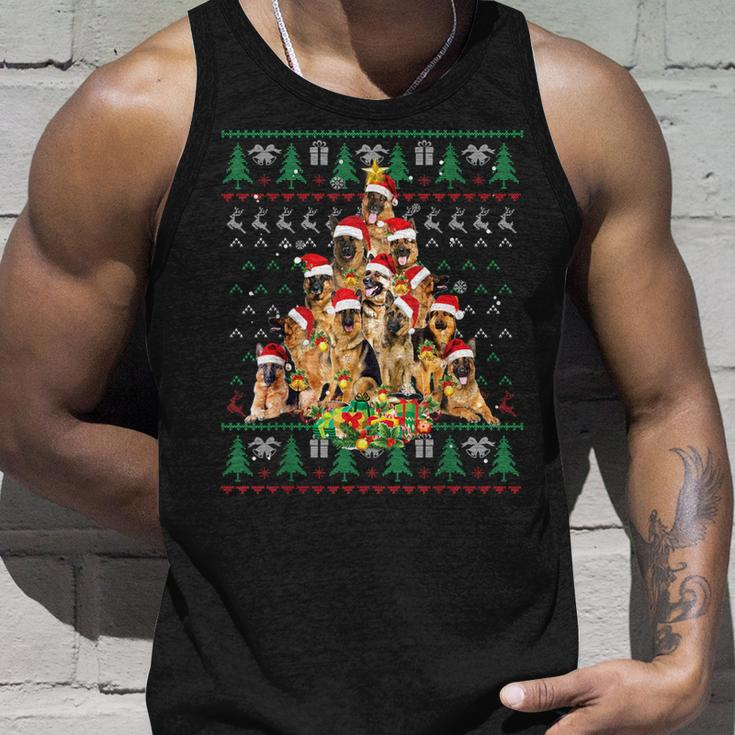 German Shepherd Christmas Lights Ugly Sweater Xmas Tank Top Gifts for Him