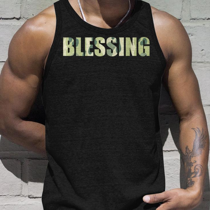 Funny Hunting Camo Blessing In Disguise Camouflage Lazy Team Unisex Tank Top Gifts for Him