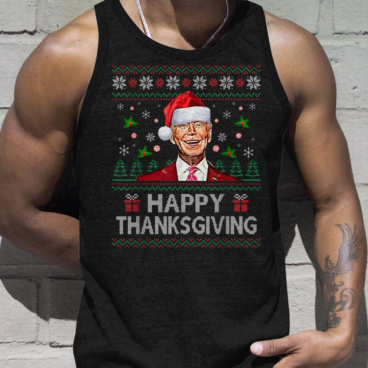 Joe Biden Christmas Happy Thanksgiving Ugly Sweater Tank Top Gifts for Him
