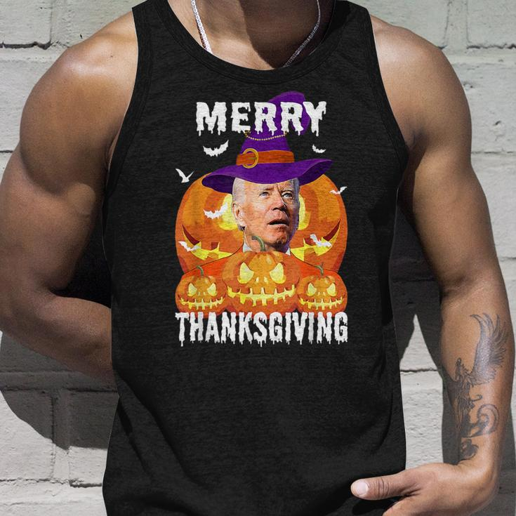 Joe Biden Confused Merry Thanksgiving For Halloween Tank Top Gifts for Him