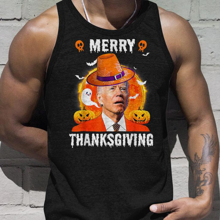 Joe Biden Happy Halloween Merry Thanksgiving Tank Top Gifts for Him