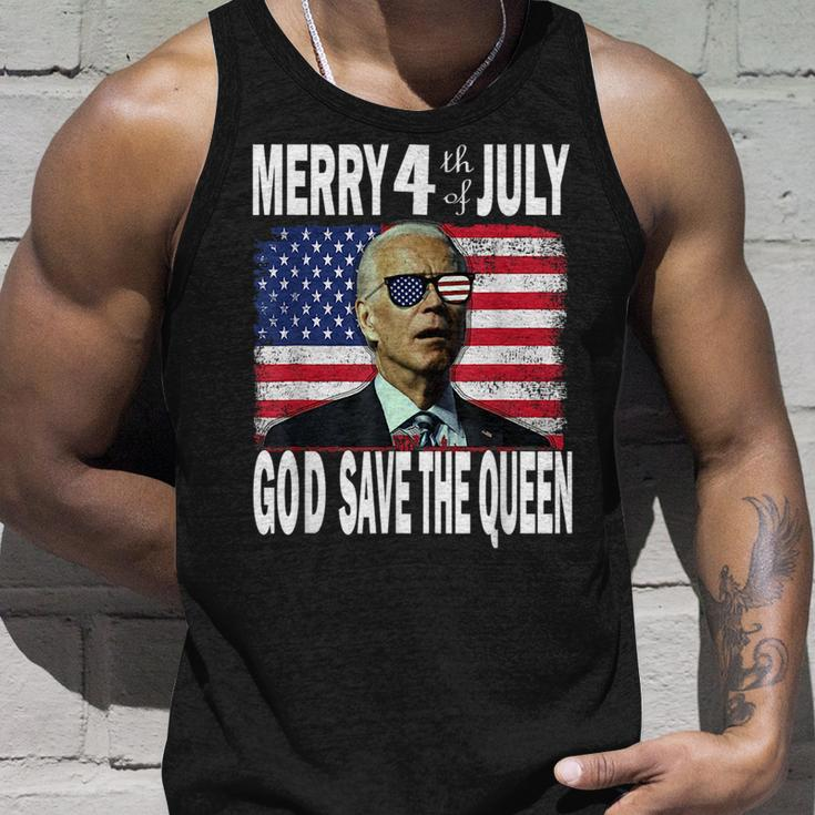 Funny Joe Biden Merry 4Th July Confused God Save The Queen Unisex Tank Top Gifts for Him